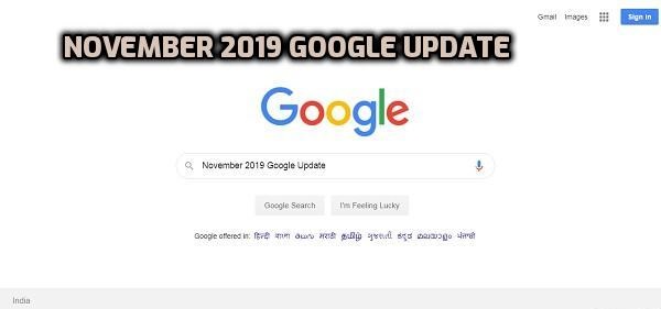 November 2019 Google Update 